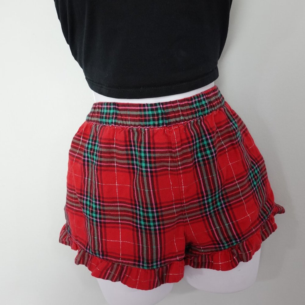 Plaid ruffle lounge shorts- XL- Xhilaration